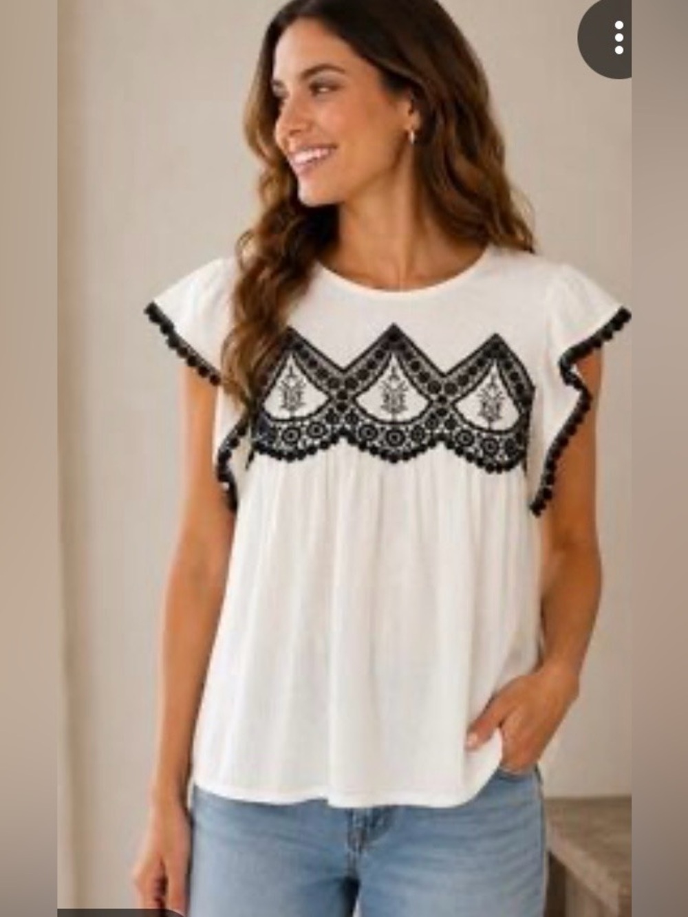 NWOT Zara Tradaluc Embroidered Top Crochet Lace XS